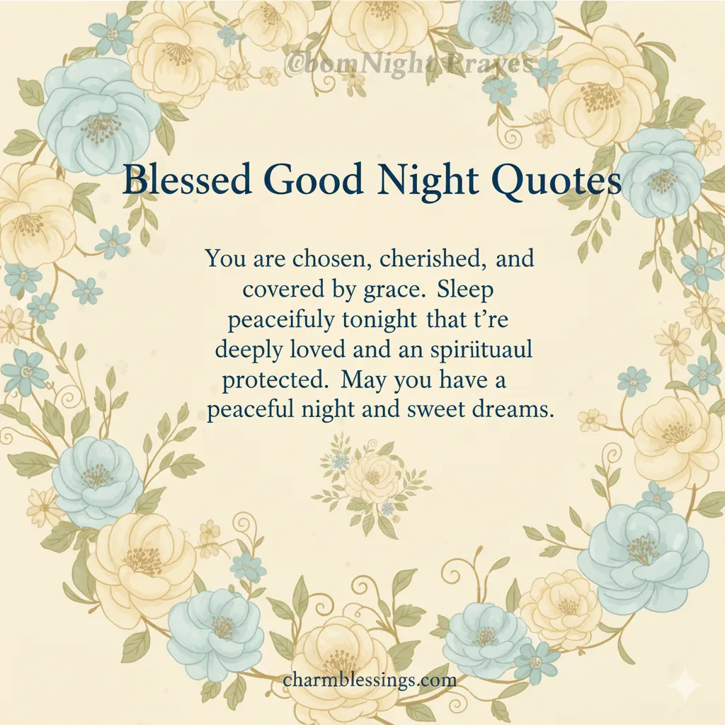 Blessed Good Night Quotes image
