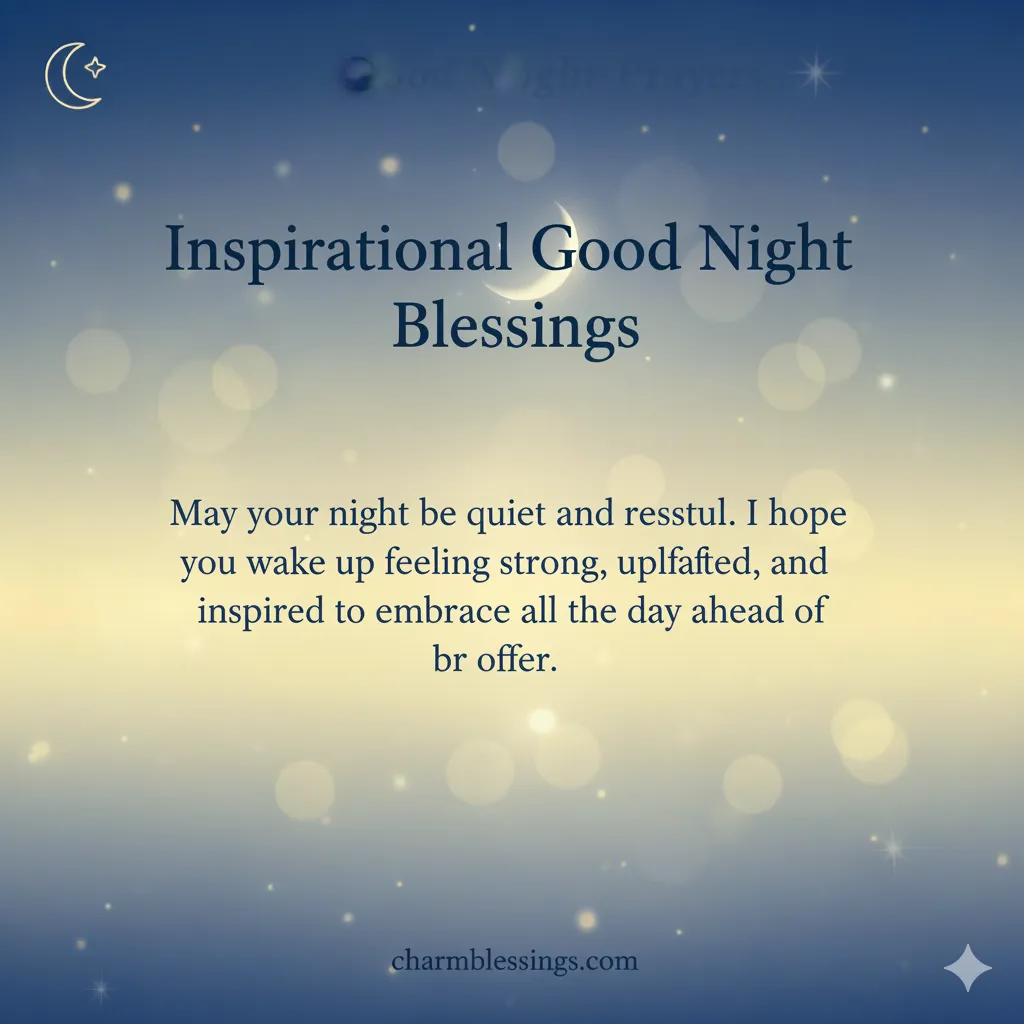 Inspirational Good Night Blessings images