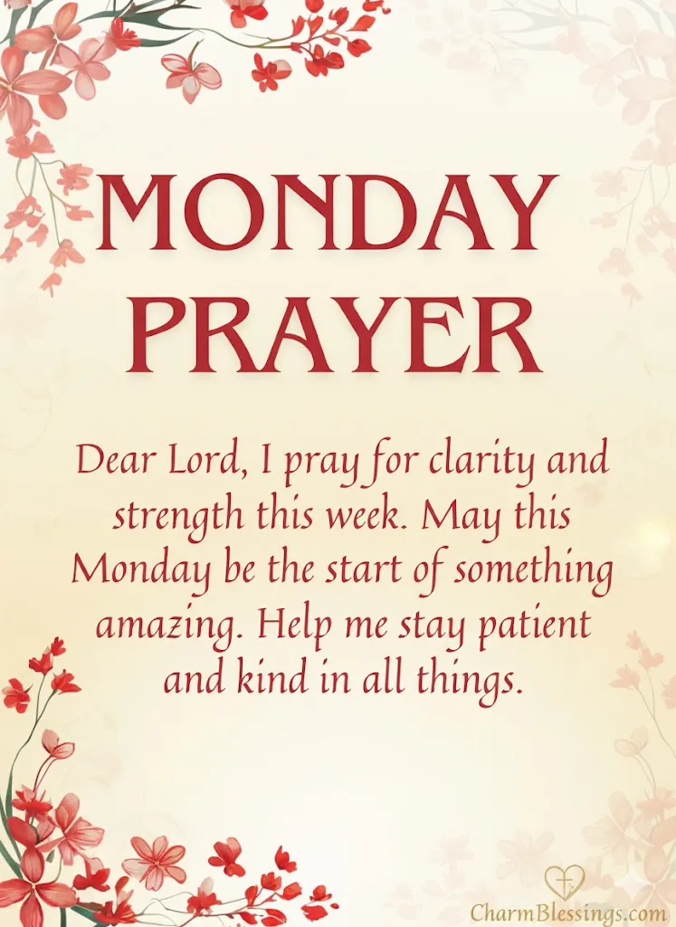 Monday Prayers and Blessings for Friends