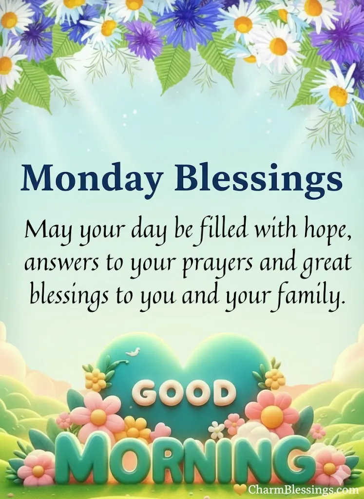 Short Monday Blessings prayers