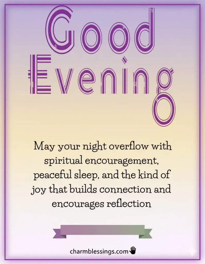 Sunday Good Evening Blessings