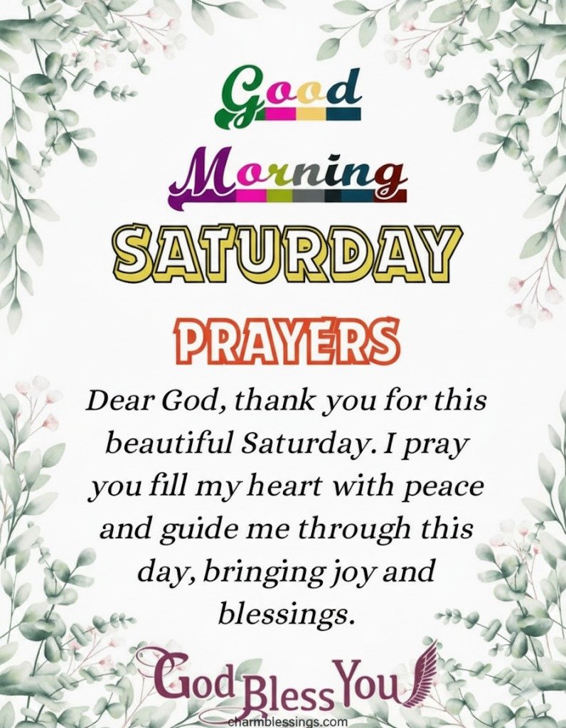 good morning saturaday prayer image