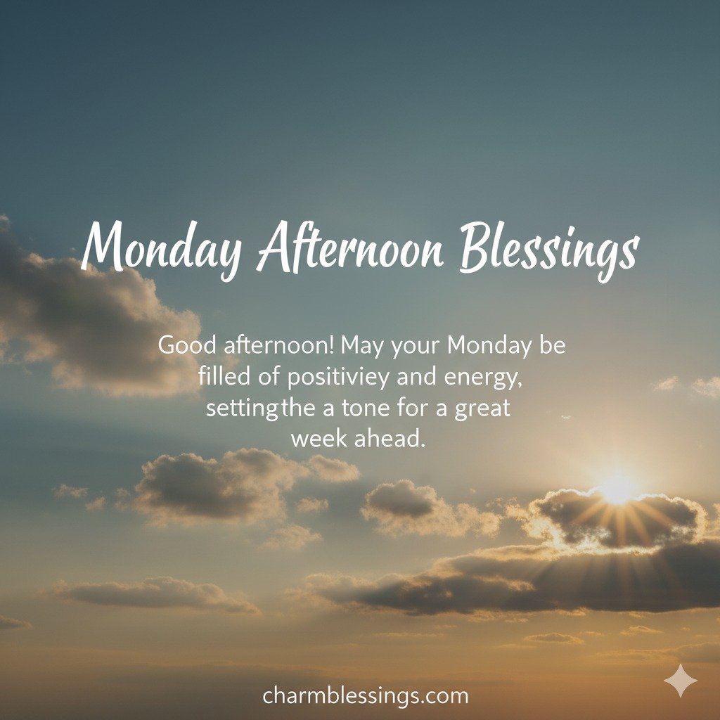 monday afternoon blessings
