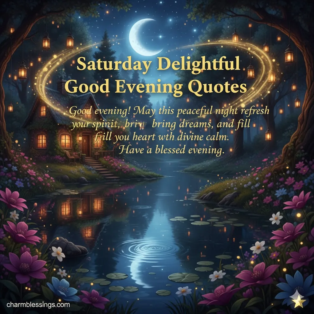 Saturday Delightful Good Evening Quotes