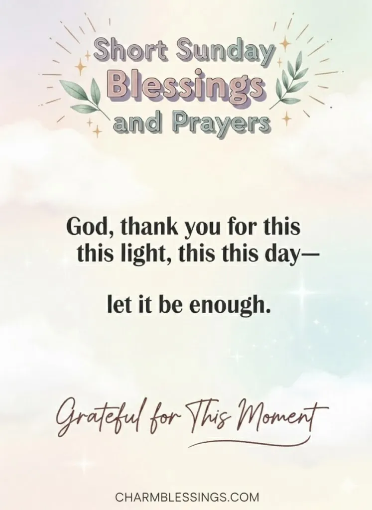 Short Sunday Blessings and Prayers