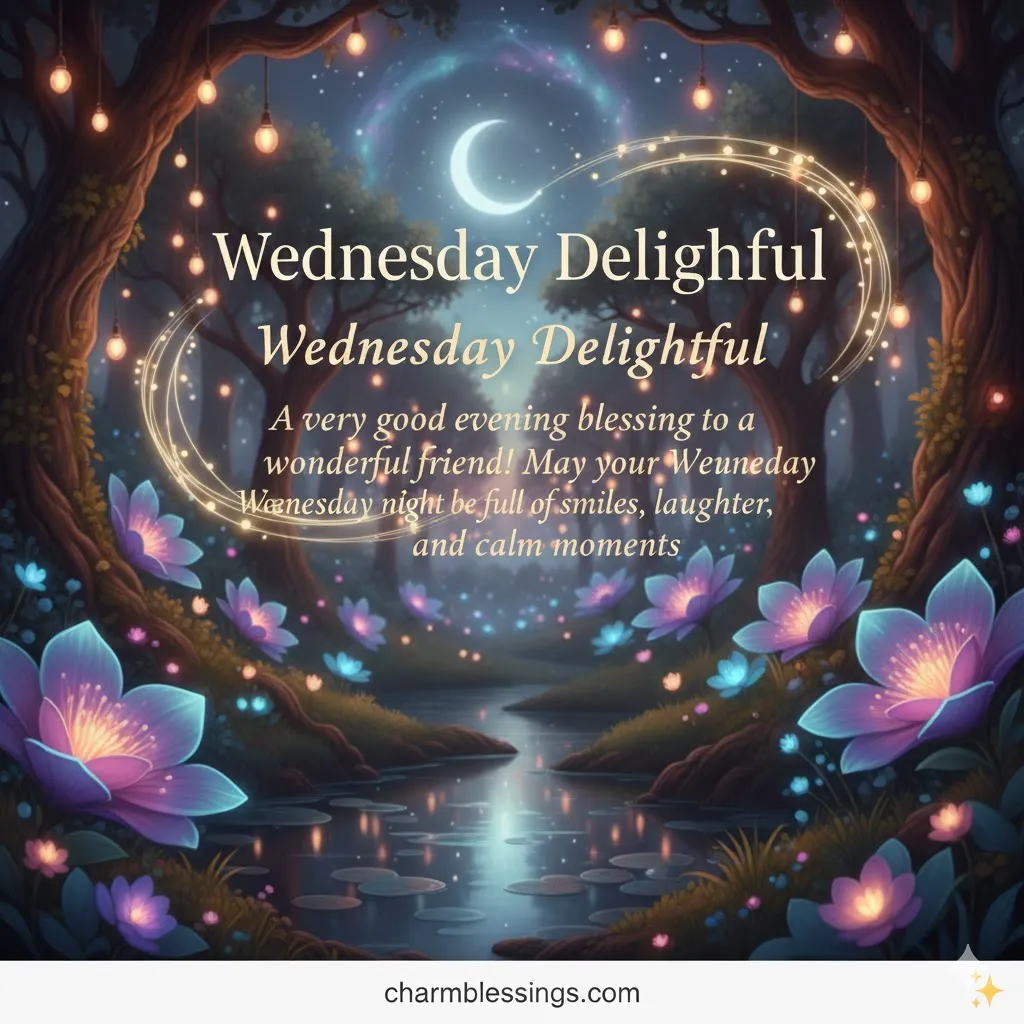 Wednesday Delightful Good Evening Wishes image