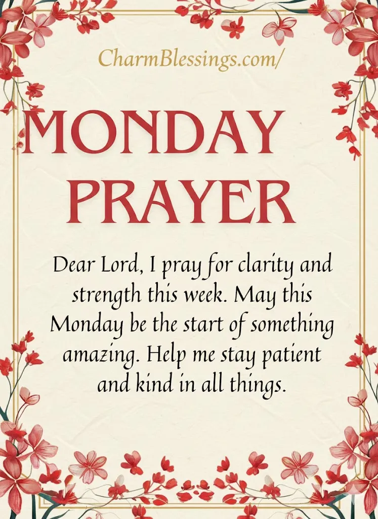 Monday Prayers and Blessings for friends