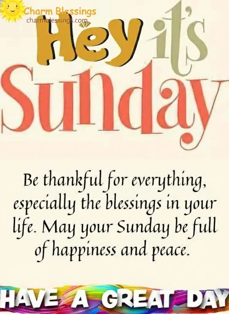 Thankful Sunday Blessings