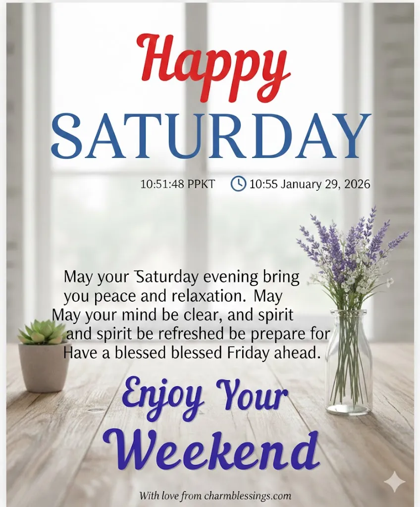 Good Morning Happy Saturday Images and Blessings