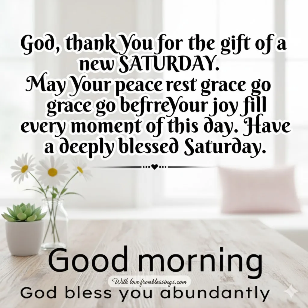 Good Morning Saturday Prayers and Blessings