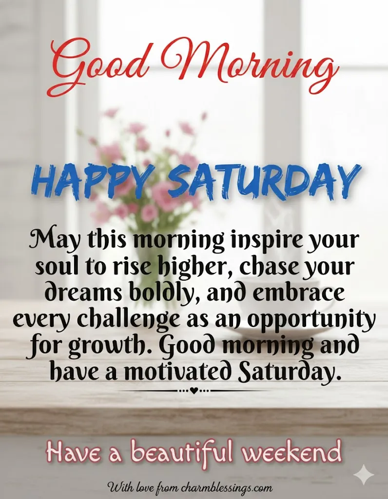 Inspirational Saturday Morning Quotes and Blessings
