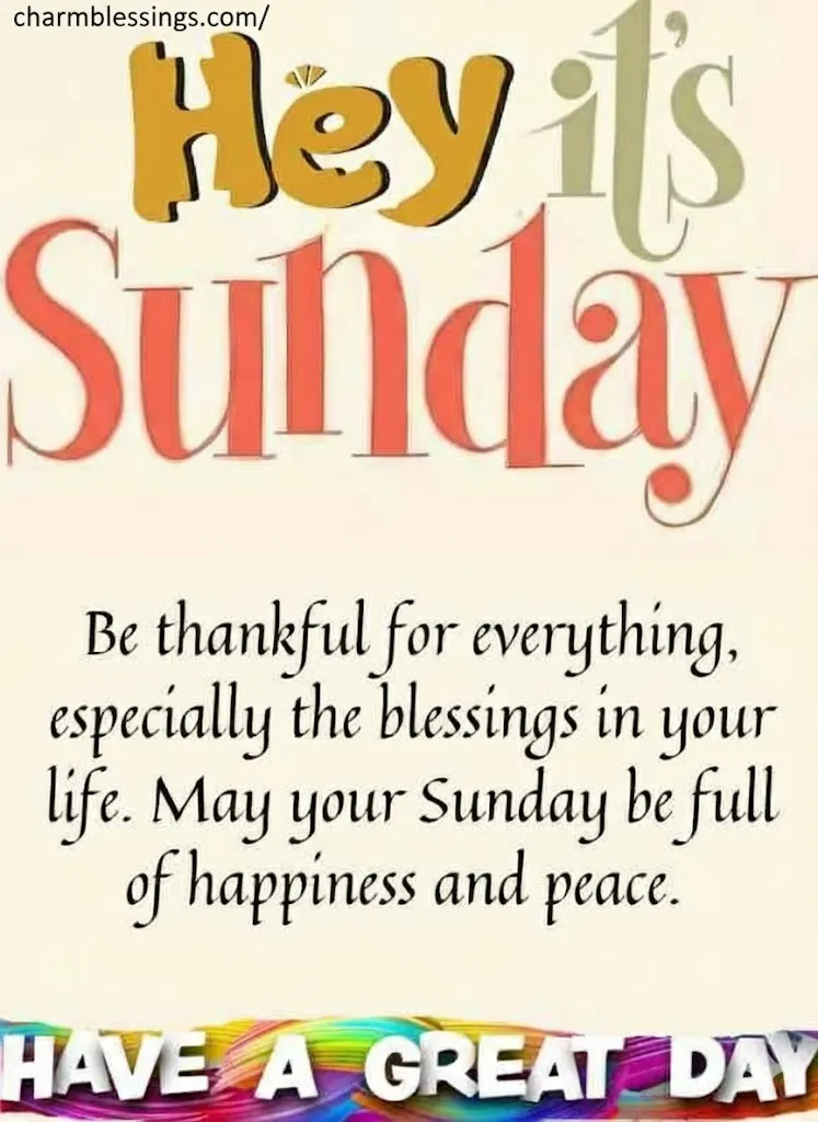 Thankful Sunday Blessings