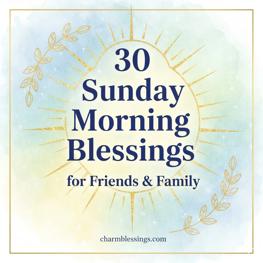 30 Sunday Morning Blessings for Friends & Family charmblessings