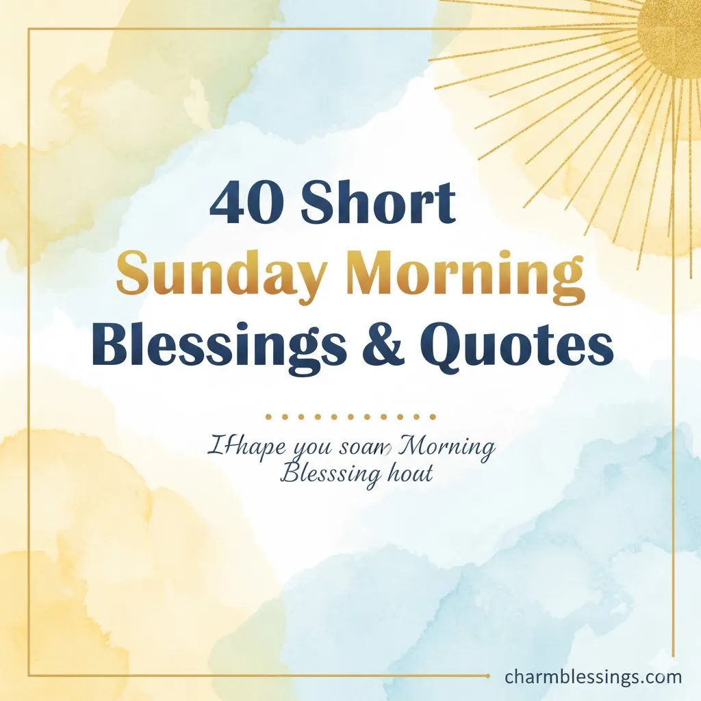 40 Short Sunday Morning Blessings & Quotes