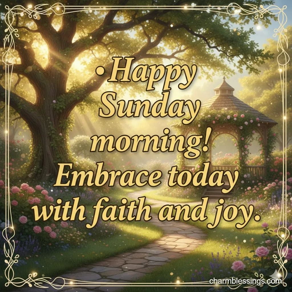 Happy Sunday morning images charmblessings