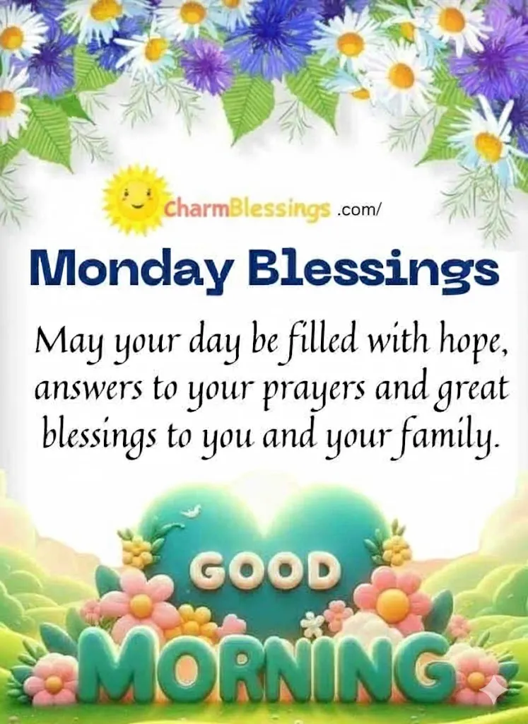 Inspirational Monday Blessings charmblessings Images