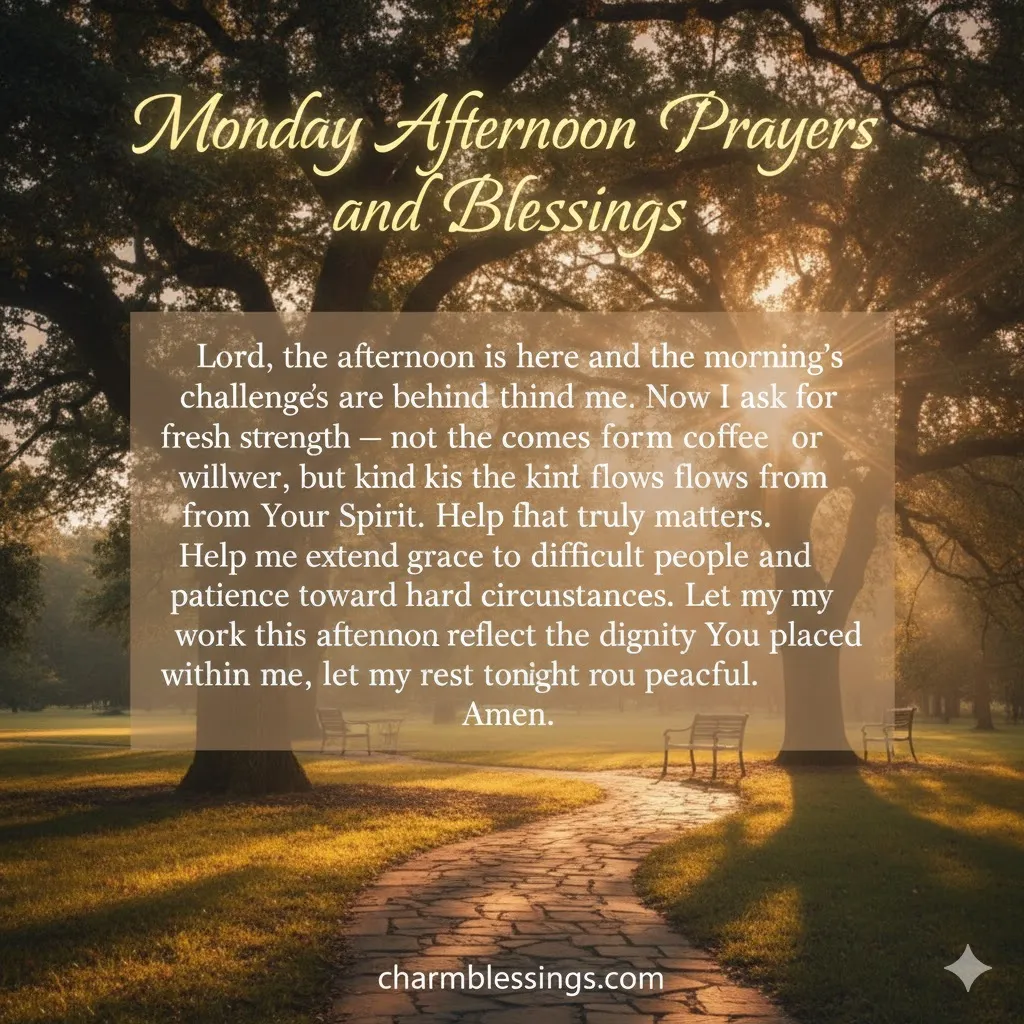 Monday Afternoon Prayers and Blessings charmblessings images