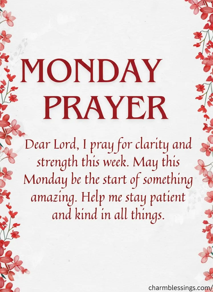 Monday Prayers and Blessings for friends charmblessings Images