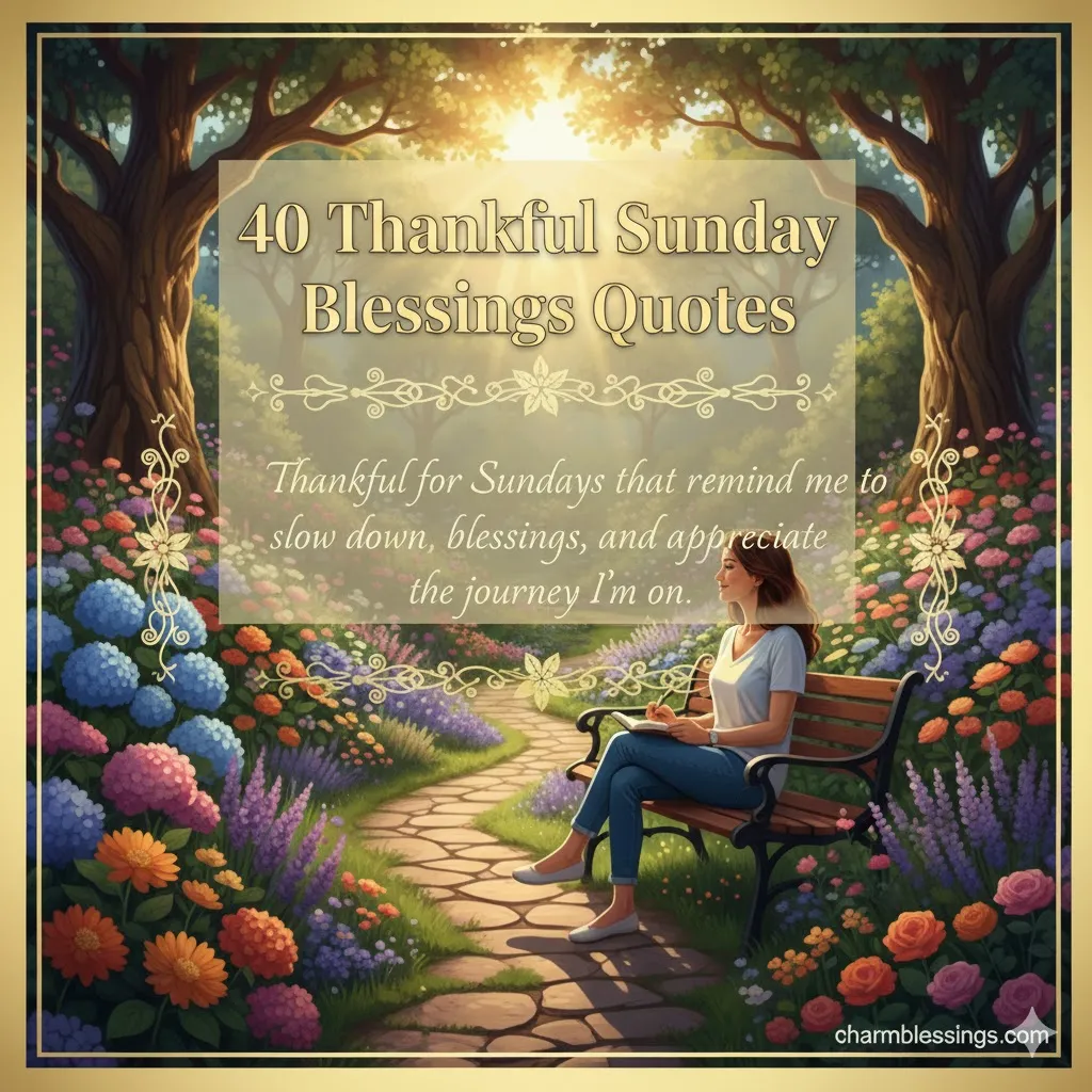 Thankful Sunday Blessings Quotes image charmblessings
