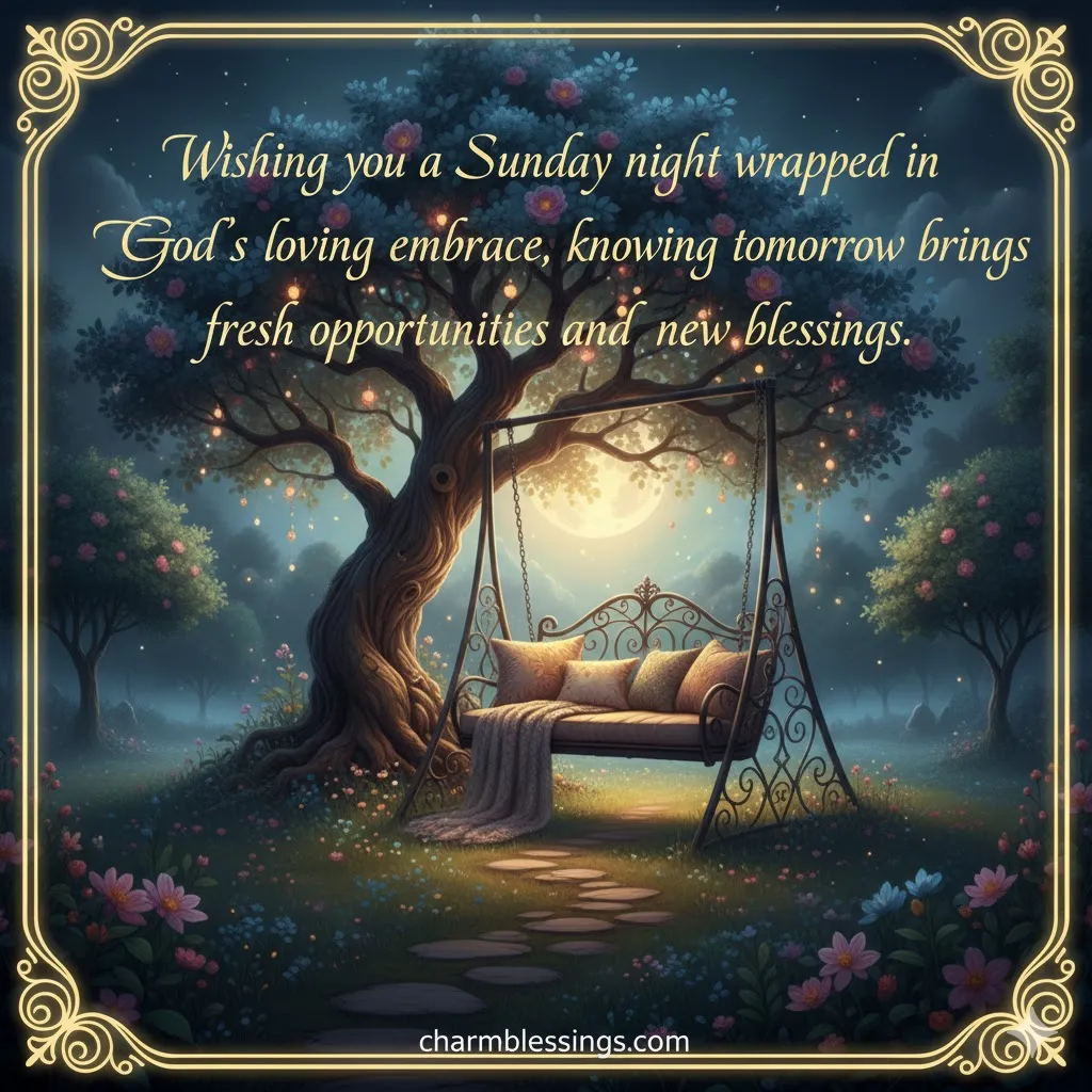 charmblessings wishing Sunday night blessings images