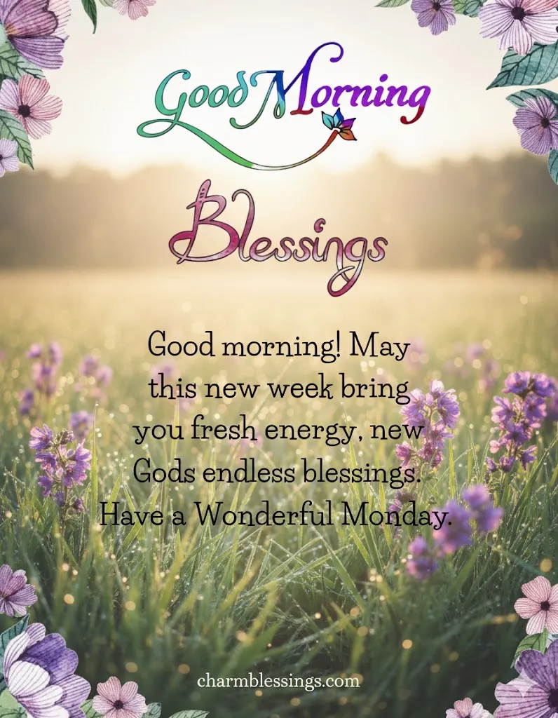 good morning monday blessings images prayers quotes charmblessings