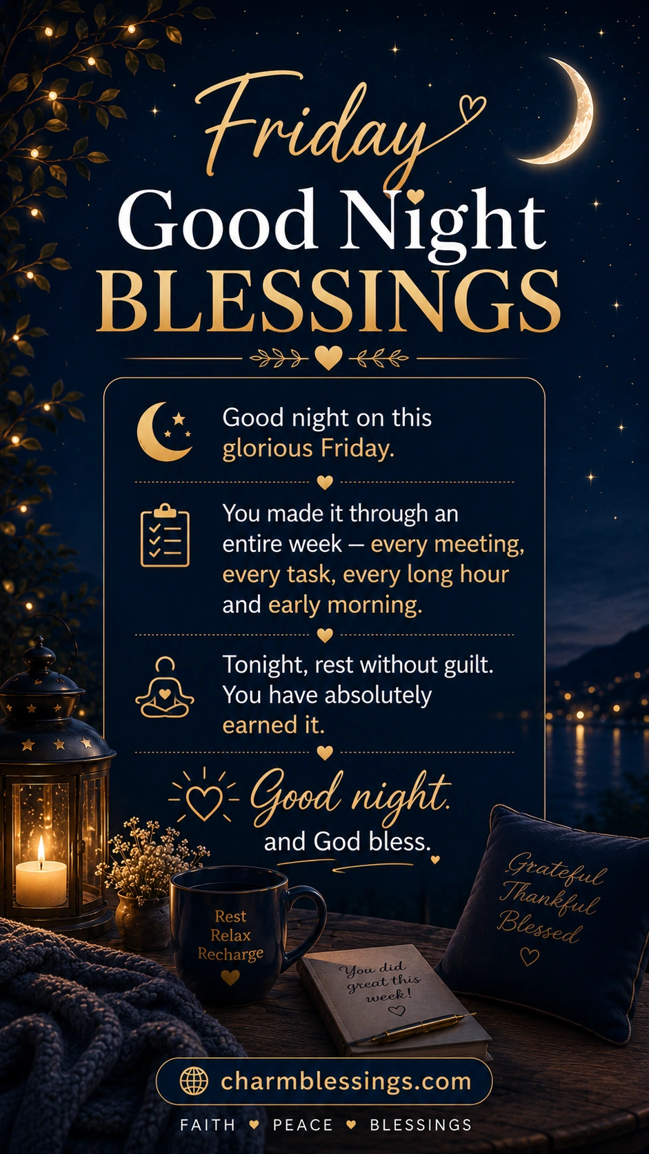 Friday Good Night Blessings image charmblessings
