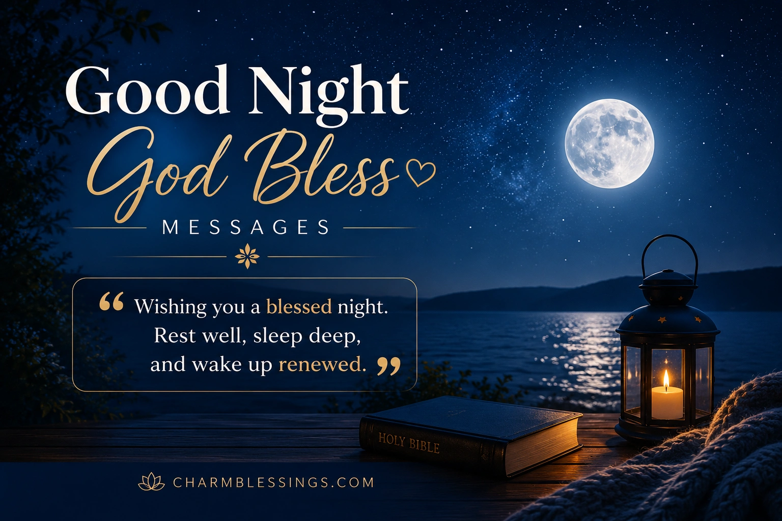 Good Night God Bless Messages Images charmblessings