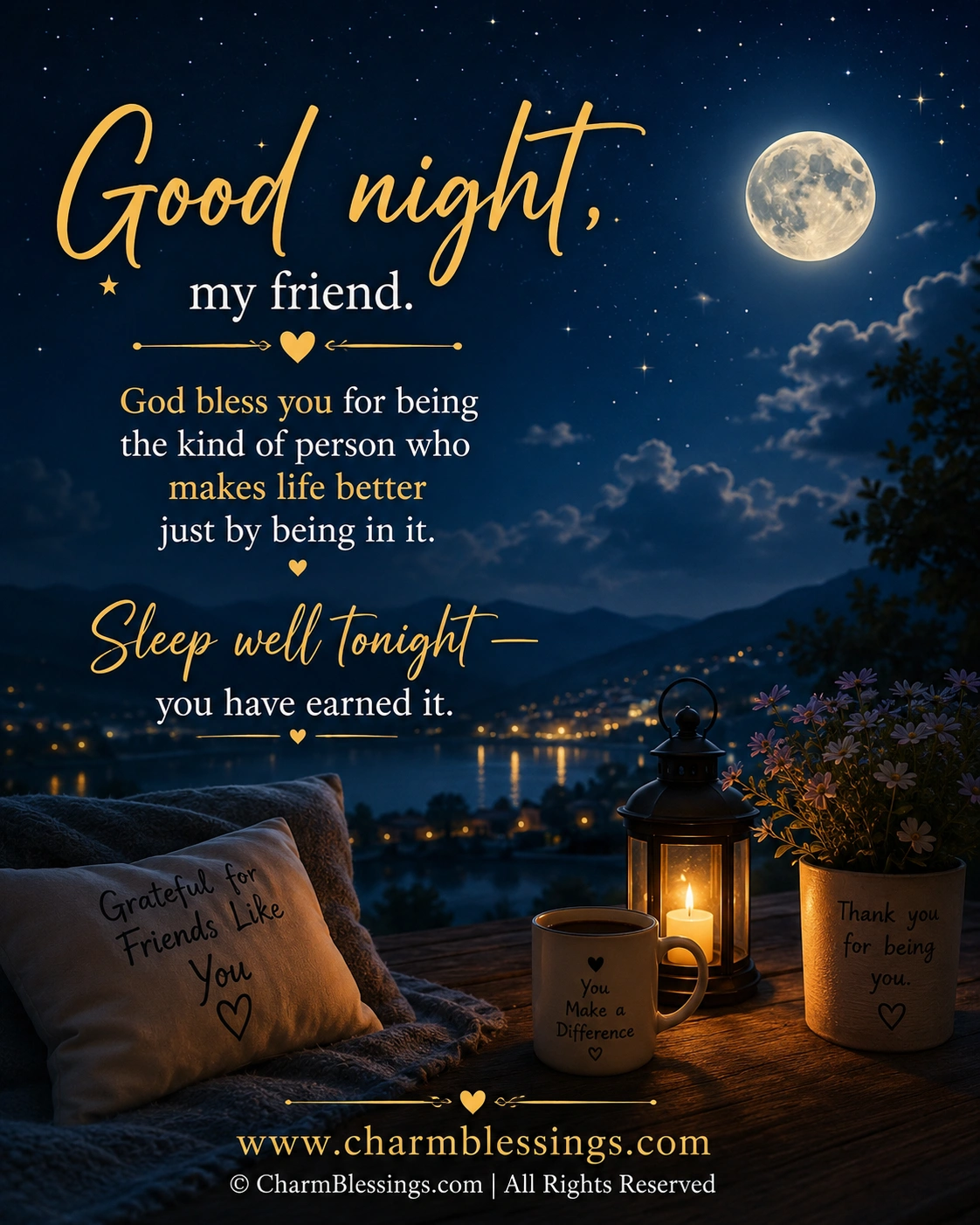 Good night, my friend charmblessings