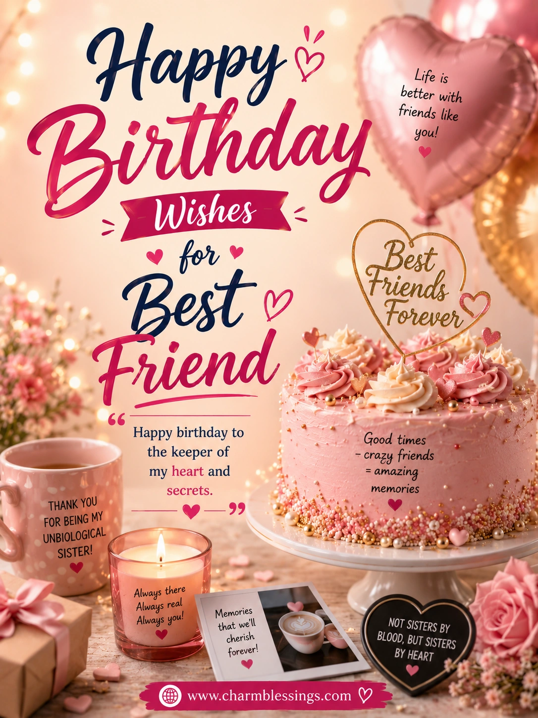 Happy Birthday Wish for best Friend image by Charmblessings