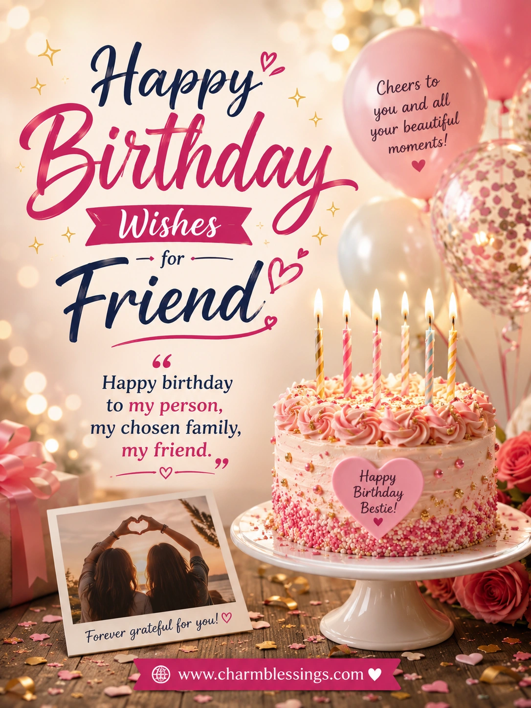 Happy Birthday Wishes for Friend image by Charmblessings