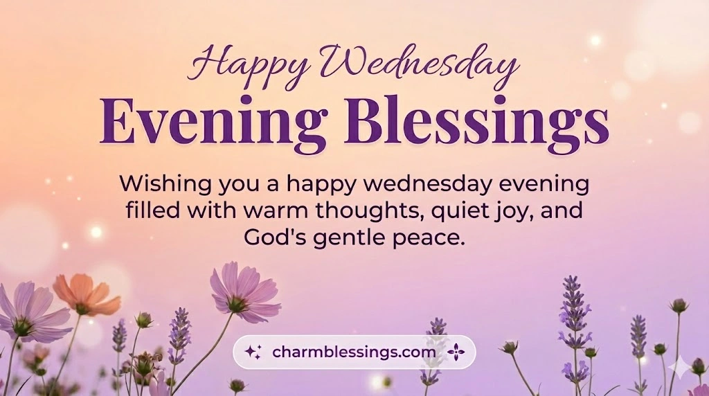 Happy Wednesday Evening Blessings charmblessings images