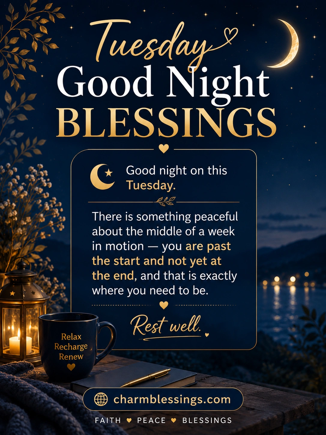 Tuesday Good Night Blessings image charmblessings
