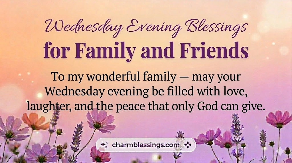Wednesday Evening Blessings for Family and Friends Charmblessings