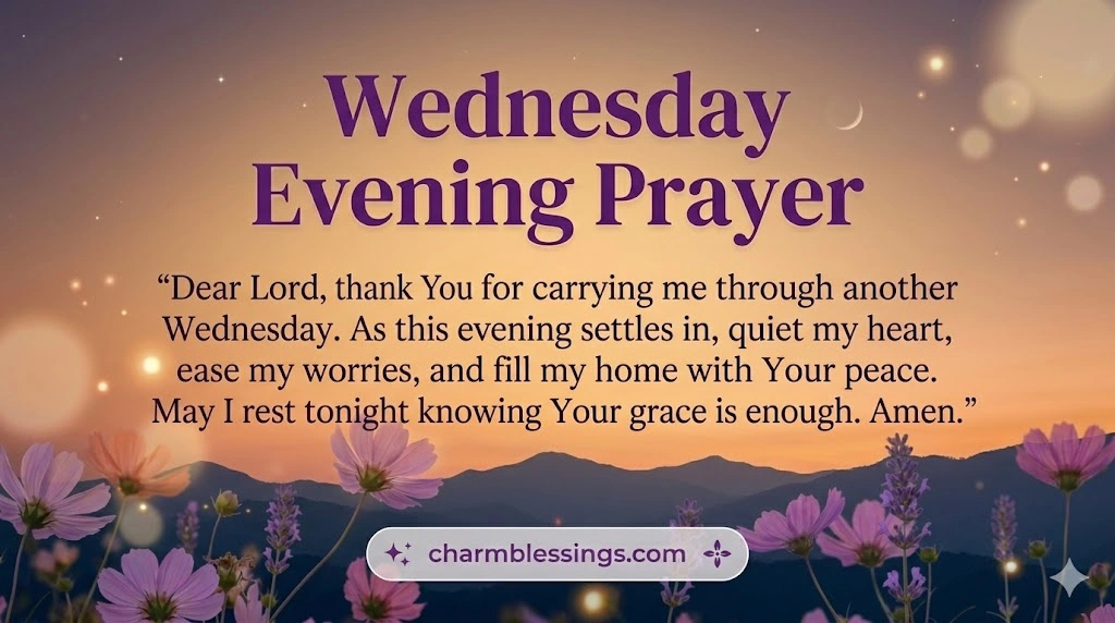 Wednesday Evening Prayer Image charmblessings