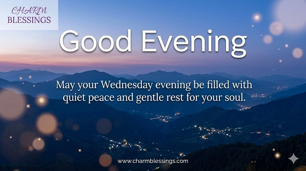 Wednesday Good Evening Blessings prayers Image