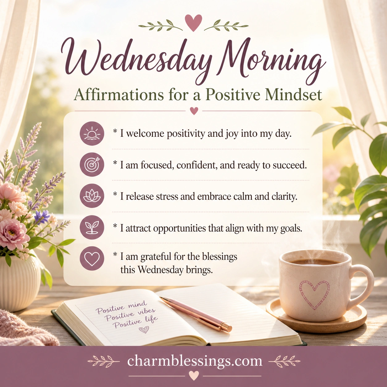 Wednesday Morning Affirmations for a Positive Mindset charmblessings