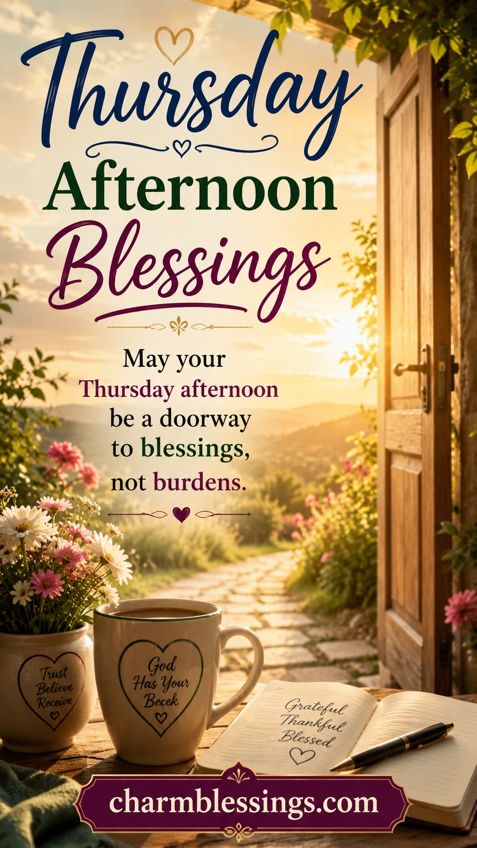 Thursday Afternoon Blessings Image by charmbelssings.com