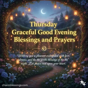 Thursday Graceful Good Evening Blessings and Prayers image