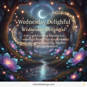 Wednesday Delightful Good Evening Wishes image