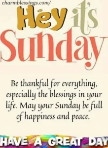 Thankful Sunday Blessings