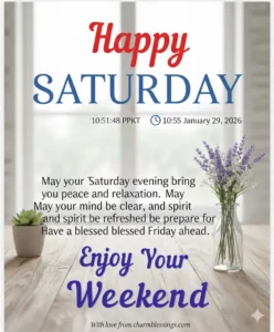 Good Morning Happy Saturday Images and Blessings