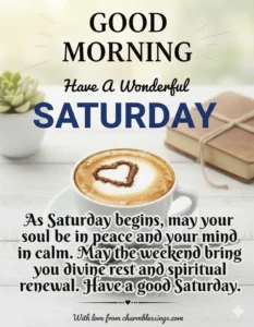 Good Morning Saturday Blessings