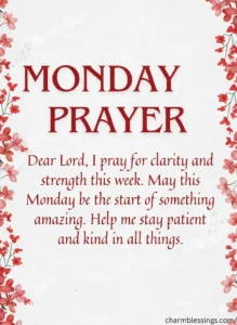 Monday Prayers and Blessings for friends