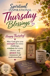 Spiritual Inspirational Thursday Blessings Wishes IMage by Chamblessings