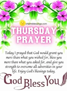 Thursday Prayers and Blessings
