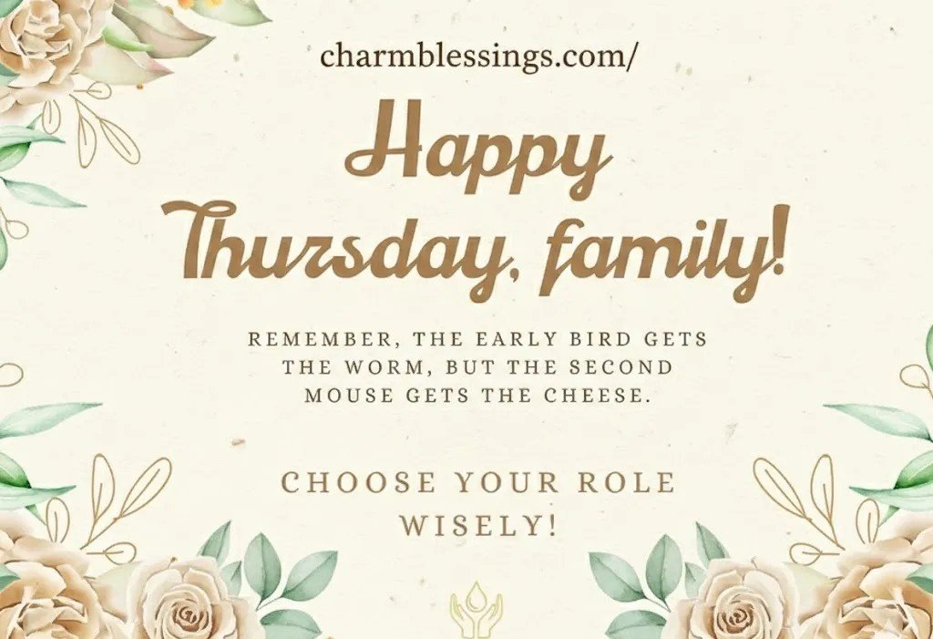 Heartfelt Thursday Morning Messages for Family Charmblessings