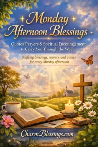 Monday Afternoon Blessings Quotes, Prayers & Spiritual Encouragement charmblessings