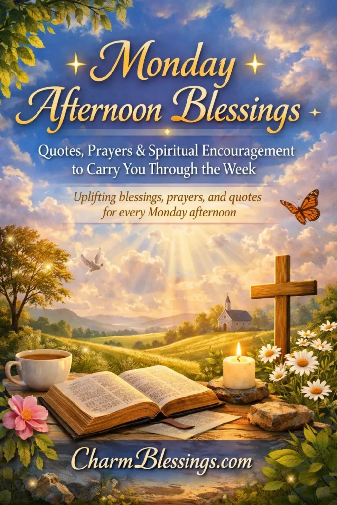 Monday Afternoon Blessings Quotes, Prayers & Spiritual Encouragement charmblessings
