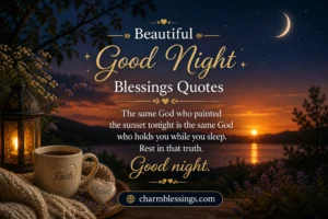 Beautiful Good Night Blessings Quotes image charmblessings.com