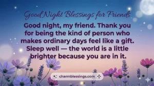 Good Night Blessings for Friends charmblessings.com